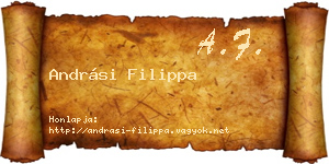 Andrási Filippa névjegykártya